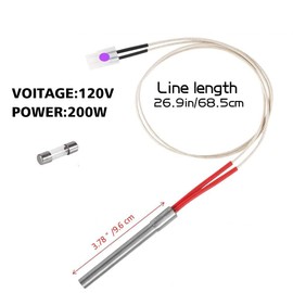 JAQKITU 2-Pack 120V 200W Ignited Rod Replacements for Treager Pit Boss Pellets Grill/Smoker Parts