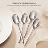 KINGSTONE Dinner Spoon Set, 4-Piece Tablespoons Silverware Spoons, Premium Food