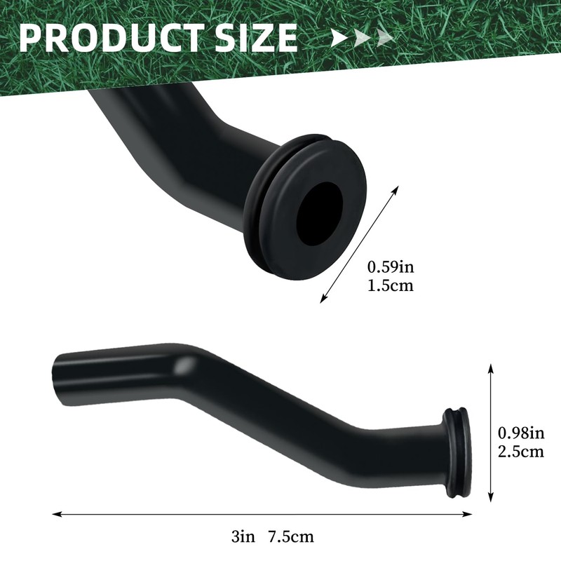 shiosheng 5pcs Vacuum Hoses 596163 593998, 797408 3 inch, Black