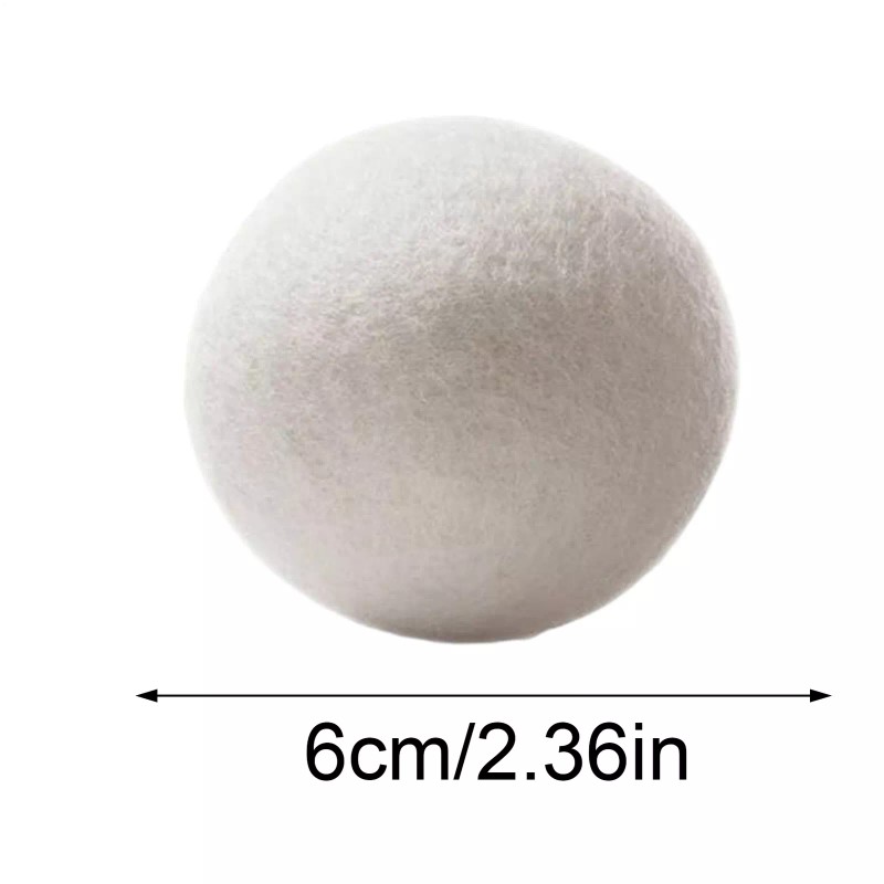 6PCS Wool Dryer Balls 100% Organic Wool Natural Laundry Fabric
