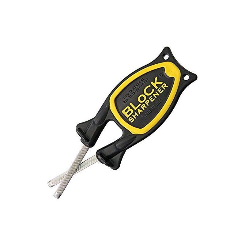 Block's knife sharpeners are patented handheld devices designed to sharpen