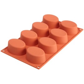 Silikomart Siliconflex Oval Mold, 1.38 Inch x 2.16 Inch