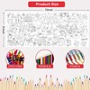 ZAKVOOR Giant Christmas Coloring Tablecloth, 31 x 72 Inches Paper