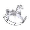 Formano Rocking Horse Figurine Figure Hand Painted 25 cm White/Silver