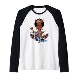 Taurus Queen Zodiac Crown Savage Petty Afro Regal Raglan Baseball Tee