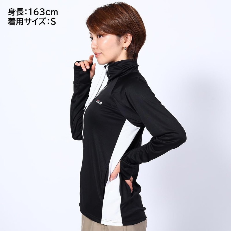 Fila 2227211 Women's PE Smooth Rash Guard, BK