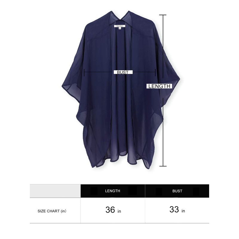 Moss Rose - Kimono de playa para mujer, de gasa