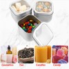 LDXDRU 50Pcs 8oz Metal Tin Cans, Square Empty Containers with