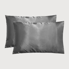 NGHT Shine Satin Pillowcase: Luxurious Sleep & Beauty Solution - Silky Smooth For Texture Hair, Skin Care Benefits, Easy Maintenance, Temperature Regulating & Stylish Design for Ultimate Comfort - 2PK