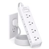 Flat Plug Power Strip, Ultra Thin Flat Extension Cord - Addtam 12 Widely AC 3 Sides Multiple Outlets, 5Ft, 1050J Surge Protector, Wall Mount, Desk Charging Station for Home Office Dorm Room Essentials