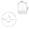 Gleonlux LED Surface-Mounted Spotlight, Flat Swivelling Spot Light, 230 V