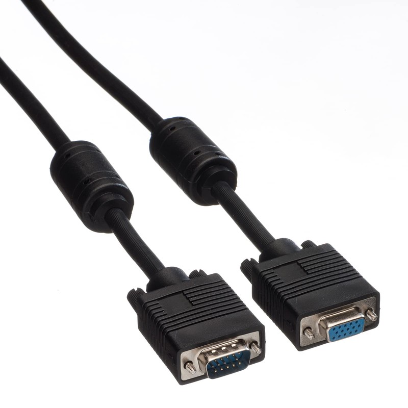 Roline 6m HD15 M-HD15 F VGA Cable with Ferrite