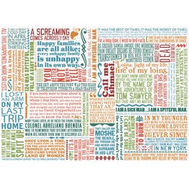 The Unemployed Philosophers Guild First Lines of Literature - Rompecabezas de 1000 piezas, incluye mini póster con rompecabezas