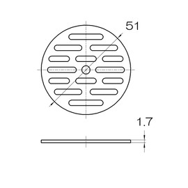SANEI Drain Dish Diameter 2.0 inches (51 mm) H40F-51