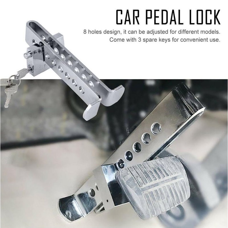 Car Anti-Theft Brake Clutch Lock - Stainless Steel Security Protection