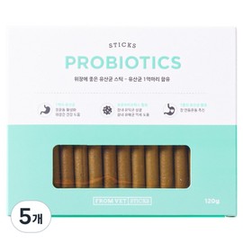 Frombet Dog Pure Stick Probiotics Lactobacillus 12p, 120g, intestinal health lactic acid bacteria, 5 pcs / 프롬벳 강아지 순수스틱 프로바이오틱스 유산균 12p, 120g, 장건강유산균, 5개