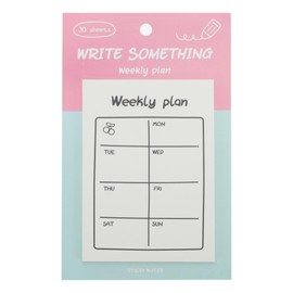 CAPASTEC Novel Memo Pads, Weekly Plan Sticky Notes, Small Sticky Notes, Sticky Notes for Office and Home, Pink Green White