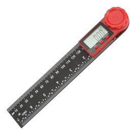 Garosa Buscador de Ángulo Digital Protractor 360 Grados Regla de Buscador de Ángulo de plástico Pantalla LCD Digital Para Carpintería, Construcción, Reparación(200mm)