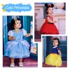 AlecosFun Princess Costume Trunk for Toddler Girls, 4 Pcs Fancy