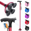 BigAlex Folding Walking Cane with LED Light,Pivoting Quad Base,Adjustable Walking
