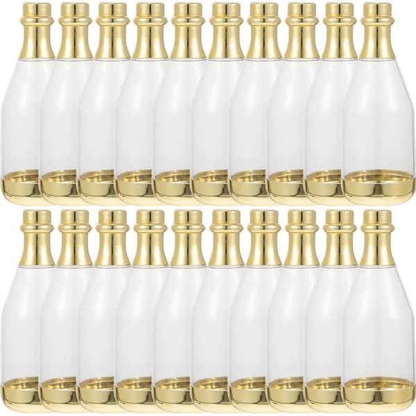 TOYANDONA 20Pcs Metallic Bottle Container Mini Bottle Shaped Candy Jars