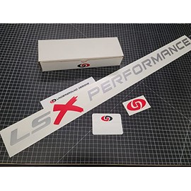 LSX Performance Windshield Banner 3" x 36" Racing Engine LS1 LS6 LS2 LS3 LS7 Stickers Select Color (Metallic Silver & Red)