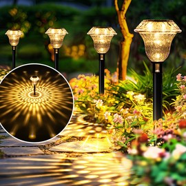 SOLPEX Solar Lights Outdoor, Pathway Garden Decor Lights, Solar Powered Waterproof Decoration for Patio Front Porch Yard Outside Landscape Lighting(8 Pack Warm White)