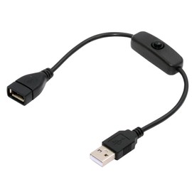 NFHK USB2.0 Cable with On Off Power Switch Button USB Type-A Male to Female for DC 5V Desk Lamp Fan Camera