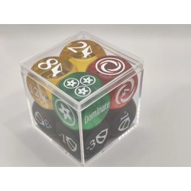 Jumbo Flesh and Blood Deluxe Dice Set - Clear with Case