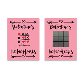 Red Heart Tic-Tac-Toe Scratch Off Valentine's Day Kit of 25 Cards 3x4 My Scratch Offs