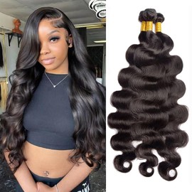 Body Wave Human Hair Bundles Body Wave 3 Bundles Human Hair Wavy Bundles（22 24 26in）