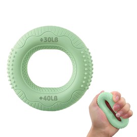 Grip Strengthener Green Ring for Hands, Hand Exerciser and Wrist Strengthener, Hand Trainer Grip Ring Fitness Exercise, Muscle Training, Strength Building Stress Relief, Home and Gym Use