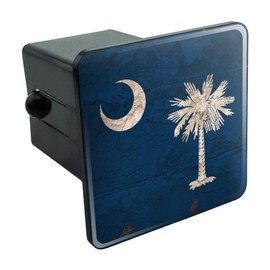 GRAPHICS & MORE Rustic South Carolina State Flag Distressed USA Tow Trailer Hitch Cover Plug Insert