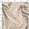 Soimoi White Velvet Fabric American Robin Bird Print Fabric by