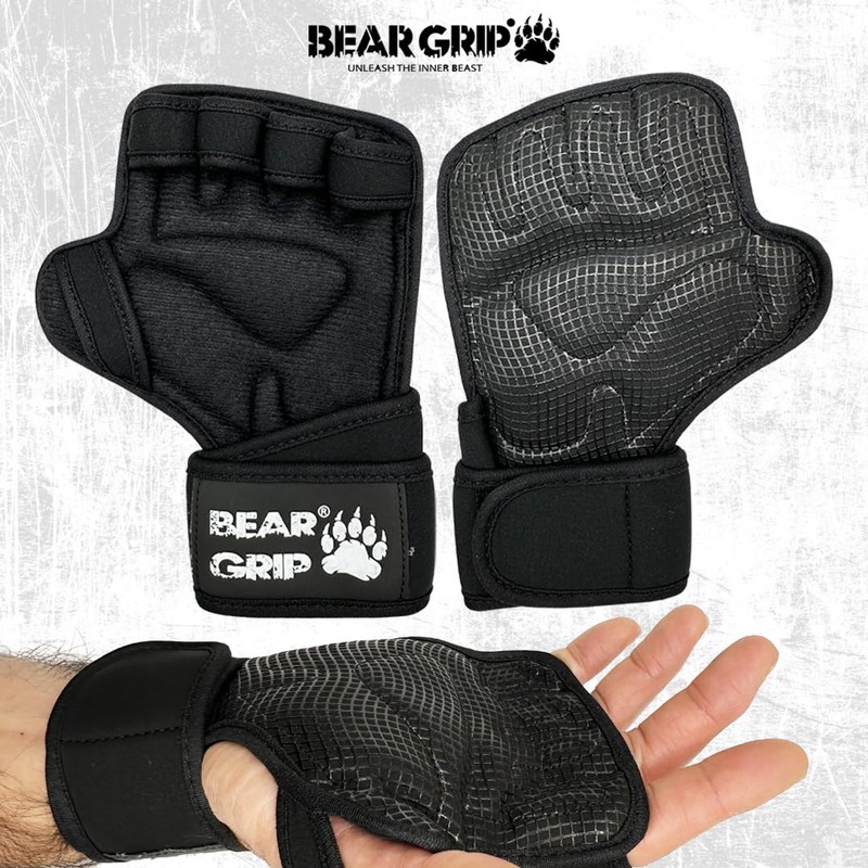 BEAR GRIP - Open Workout Gloves with extra Palm protection