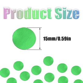 Yosawo 50 g / 1.76 oz Confetti Metallic 15 mm Round Sequins Confetti Dots Dot Confetti Table Decoration Foil Confetti for Table Decoration Birthday Wedding Decoration (D/ZXY/Green)