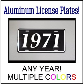 1971 LICENSE PLATE CAMARO MUSTANG CORVETTE 442 CHEVELLE GTO TRANS AM YEAR BW