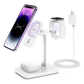 Cargador Inalámbrico 3 En 1, Cargador Magsafe De 15 W Para I