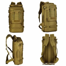 Huntvp 50L 3 Way Tactical Military MOLLE Assault Backpack Modular WR Bag