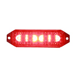 Unicorn Lighting UT02 Ultimate Thin Surface Mount Warning Emergency Strobe Grille Light Head [SAE Class 1] for Police Car Ambulance and Tow Truck Construction Vehicle Red