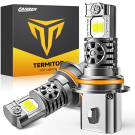 Termitor Upgraded 9004/HB1 Light Bulbs, 70,000LM 1000% Ultra Brightness, 70000+ Hours Lifespan, 1:1 Halogen Bulb Replacement Fog Light Bulbs, 6500K Cool White, Plug-N-Play, Pack of 2