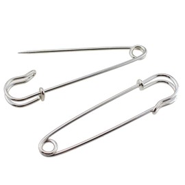 TAODAN 20PCS Heavy Duty Blanket Pins 3 Inch Silver Nickel Plated Steel Safety Pin Luggage and Apparel Pin for Crafts Clothing Blankets