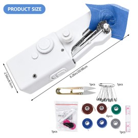 Handheld Sewing Machine, Mini Sewing Machine with Complete Accessory Kit, Portable Sewing Machines for Quick Repairs, Portable Mini Sewing Machine for Beginners & Professionals