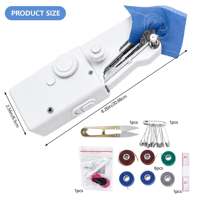 Handheld Sewing Machine, Mini Sewing Machine with Complete Accessory Kit,