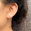 Silver Dangle Earrings, Hypoallergenic Twisted Pull Through Drop Earrings for