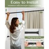 ALLZONE Shower Curtain Rod Spring Tension,28-42 Inch Heavy Duty Tension
