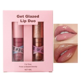 Moisturizing Gloss Lip Lip Oil,No-Sticky Balm Lip Care,Fruit Flavoured Lip Oil For Dry Lip's Moisturizing Hydrating And Nourishing (2 PCS #D, 1)