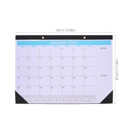 TOPPERFUN 2025-2026 Wall Calendar, January 2025 - June 2026, 18 Month English Calendar, 17 x 12in Daily Planner Wall Calendar, Blue Classic Wall Calendar for Organization Company and Home