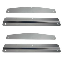 ANAQA Pair 24" Stainless Steel Mud Flap Weights and Backing Plate 4 Pack with Aluminum Reflectors for Semi Trucks Trailers