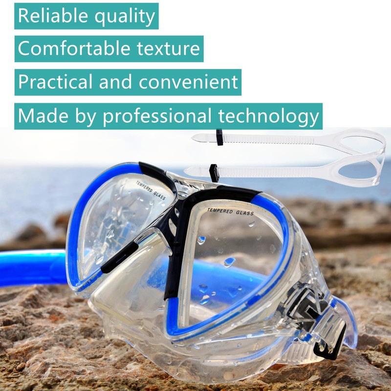 XMHBG 2 PCS Universal Silicone Replacement Mask Strap for Scuba